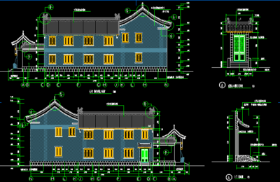 江西四合院设计图价格多少,婺源四合院